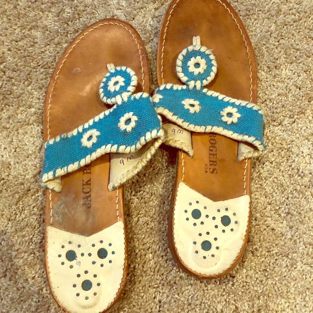 Jack Rogers teal sandals size 9